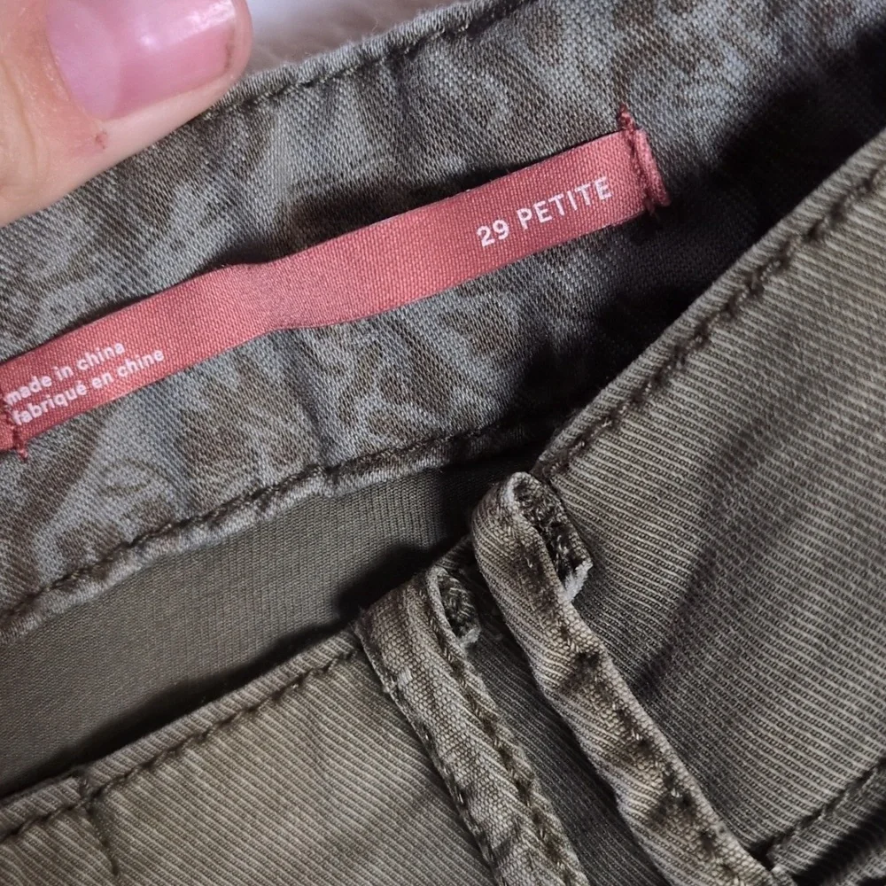 PILCRO Anthropologie Womens Olive Green Waist 29 Petite - Picture 8 of 10